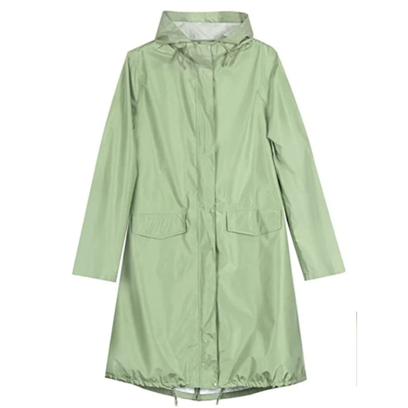 Out-Shine | Ladies rain jacket with hood, long waterproof light jacket