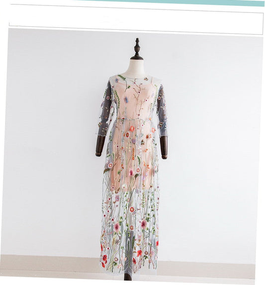 Out-Shine | Boho Floral Mesh Dress Set