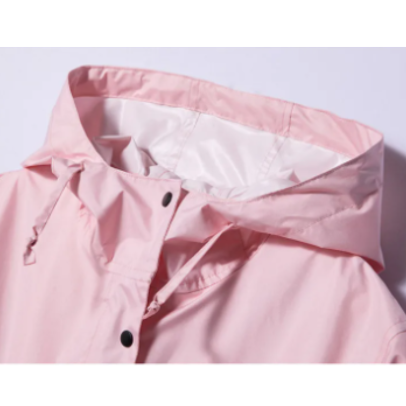 Out-Shine | Ladies rain jacket with hood, long waterproof light jacket