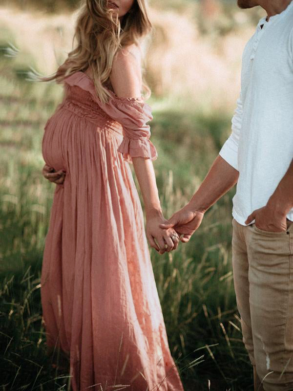 Out-Shine | Boho Chic: Maternity Fashion Boot Neck Ranking Dress