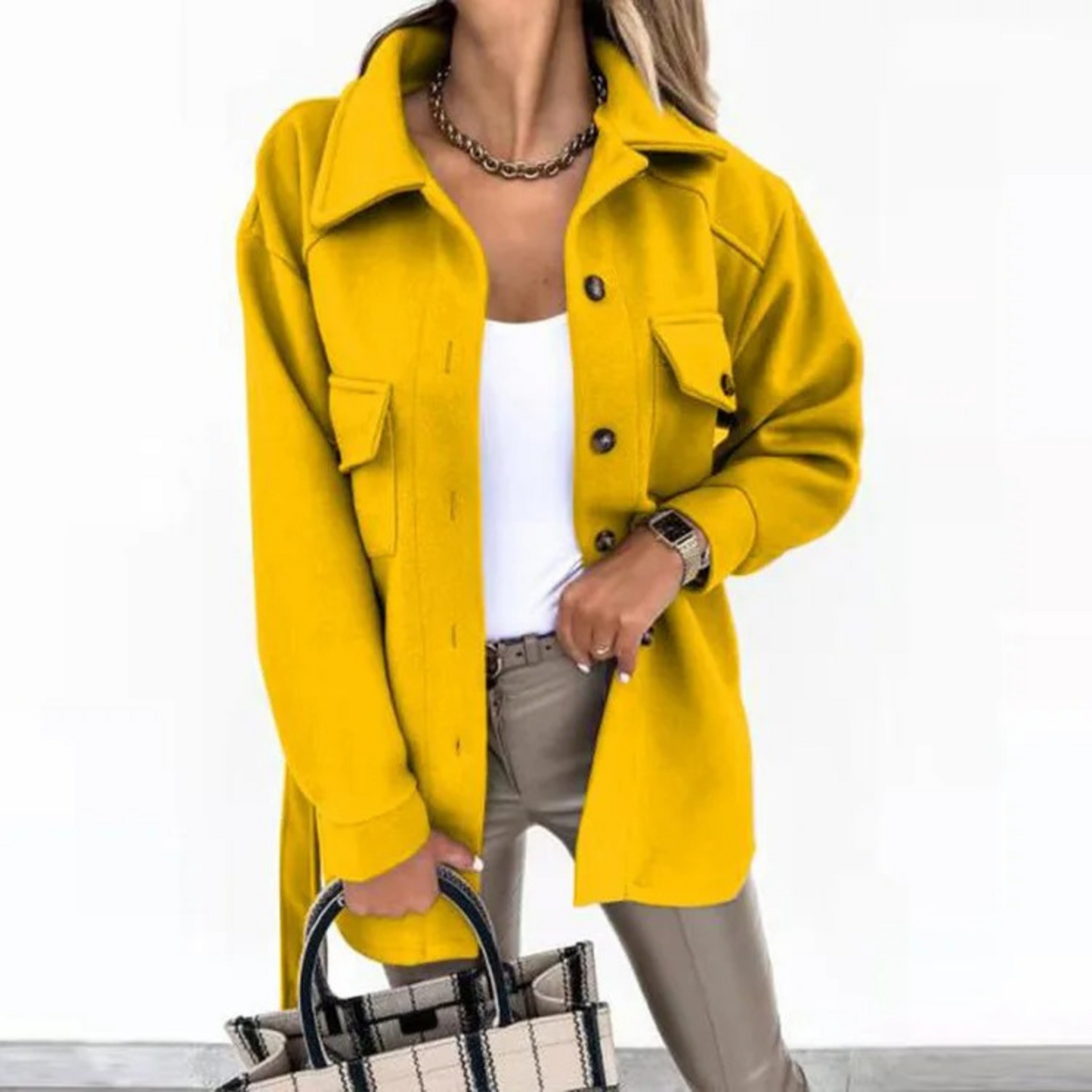 Out-Shine | Long Blue Summer Fleece Jacket with Detachable Hood and Snap