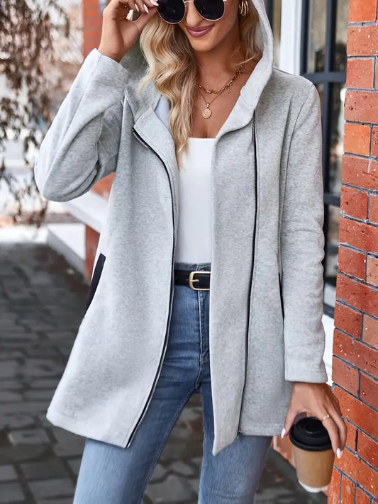 Out-Shine | Zip-Up Pockets Hoodie Jacket for Women