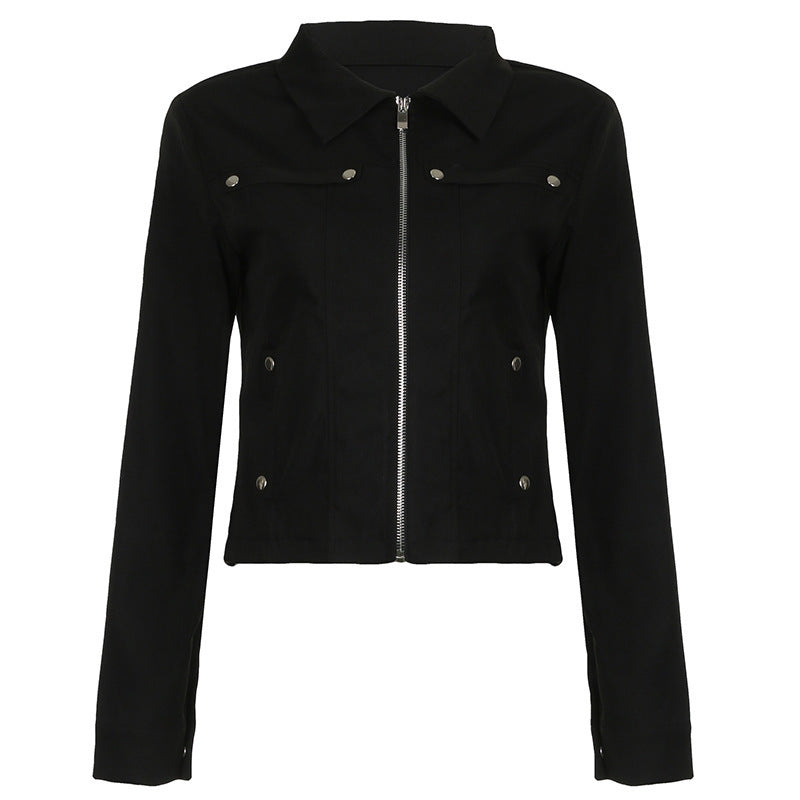 Out-Shine | Heavy-Duty Fashion Jacket with Stand Collar and Zipper Pockets