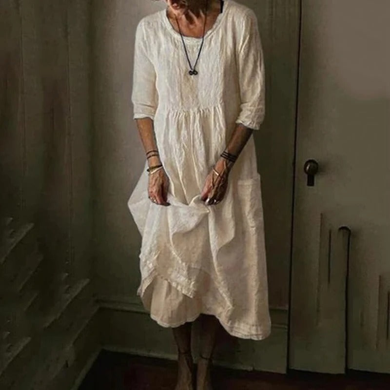 Out-Shine | Comfy Maxi Dress with Loose Round Neck