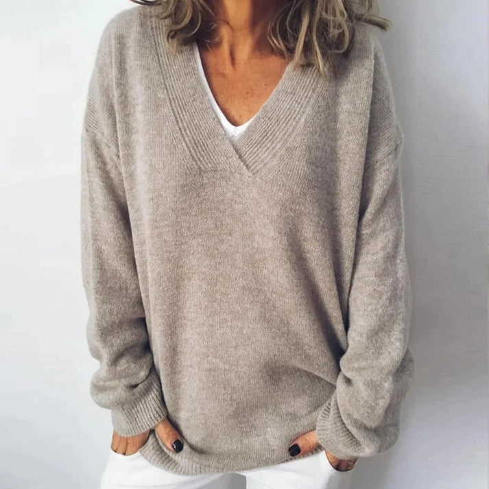 Out-Shine | Cashmere Sweater With V Neckline For Ladies