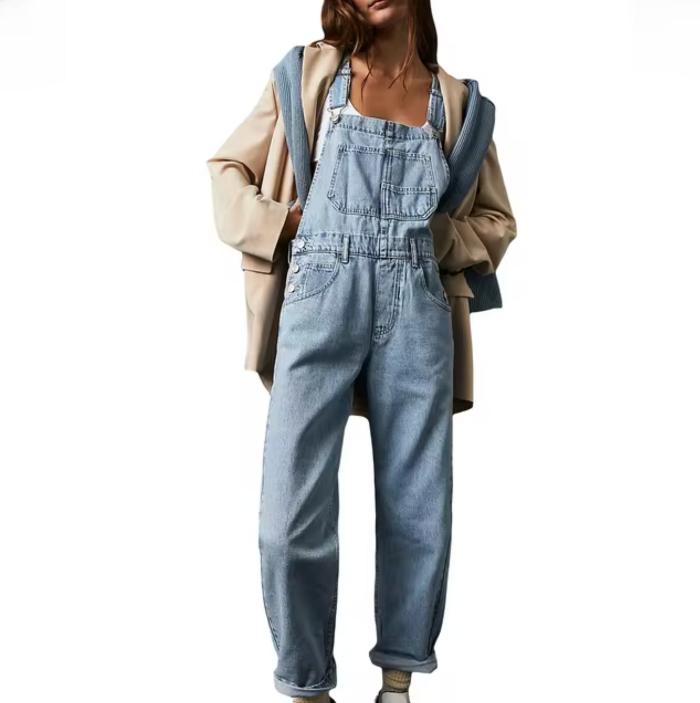 Out-Shine | Loose Denim Overalls