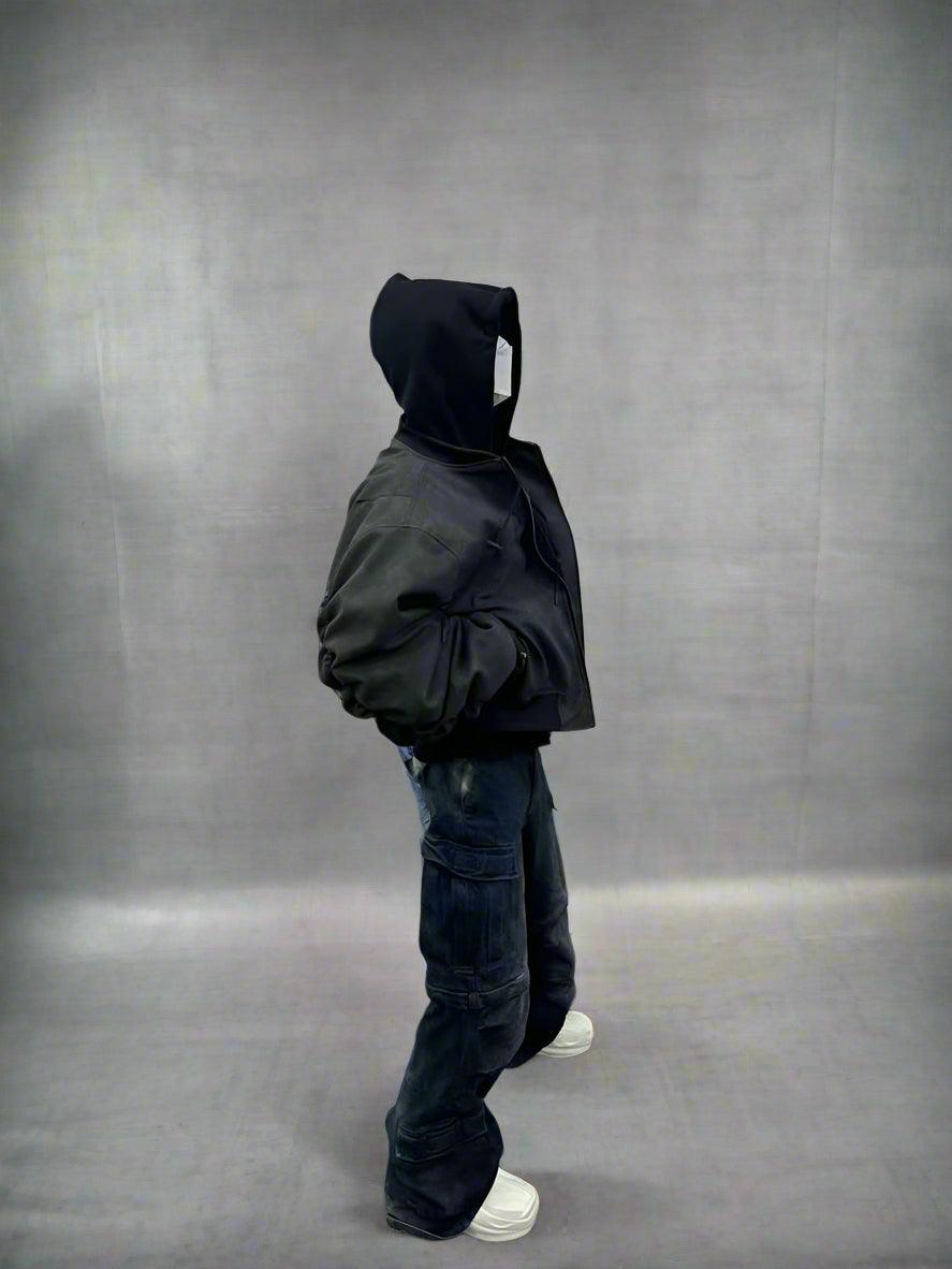 Out-Shine | Asymmetrical Faux Leather Oversized Jacket for Men