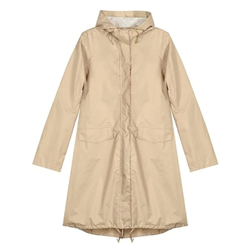 Out-Shine | Ladies rain jacket with hood, long waterproof light jacket