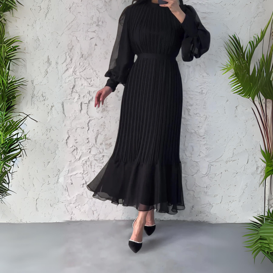 Out-Shine | Classic Pleated Midi Dress