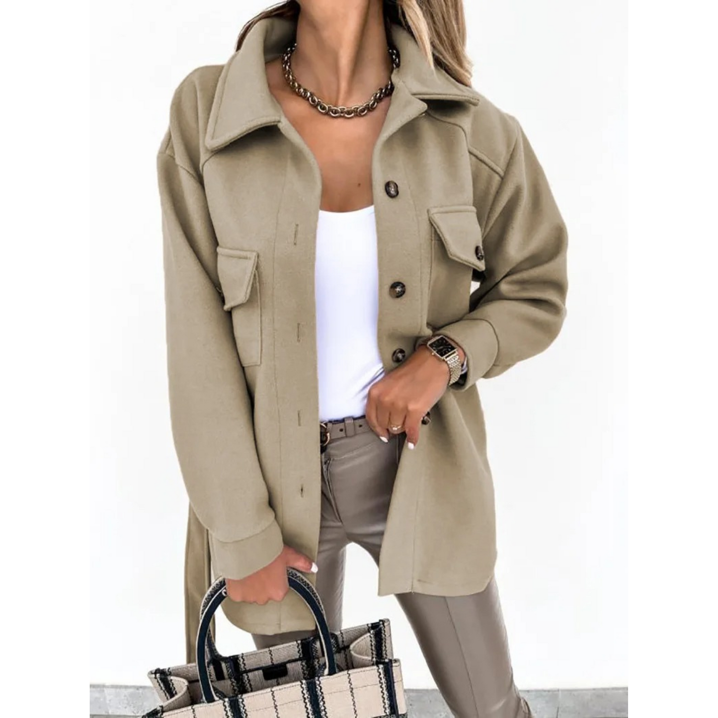 Out-Shine | Long Blue Summer Fleece Jacket with Detachable Hood and Snap
