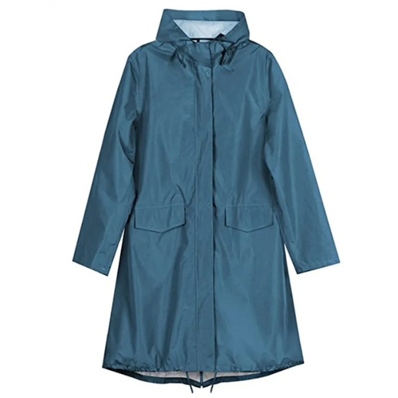 Out-Shine | Ladies rain jacket with hood, long waterproof light jacket