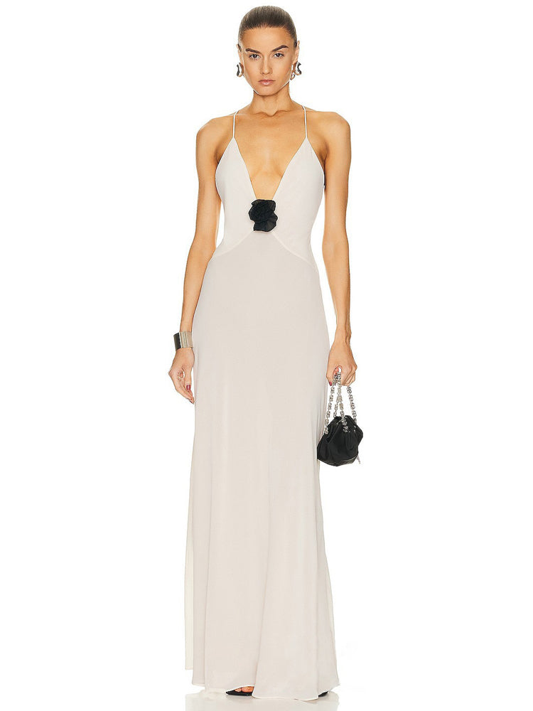 Out-Shine | Elegant Maxi Dress With Floral Cut For Women