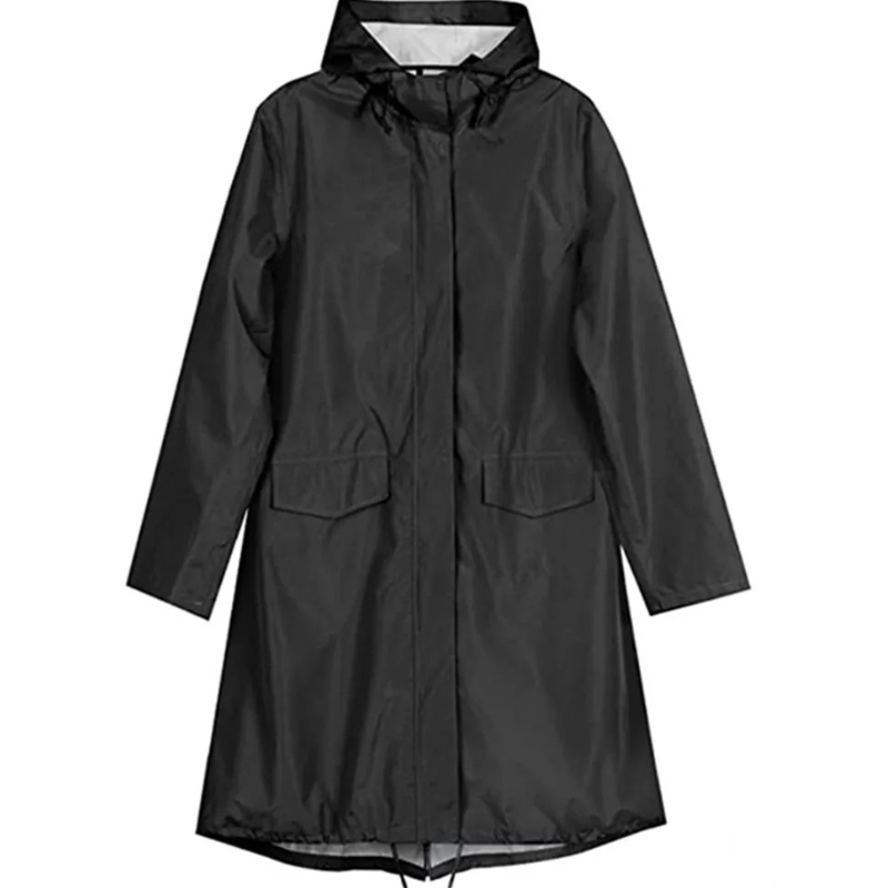 Out-Shine | Ladies rain jacket with hood, long waterproof light jacket