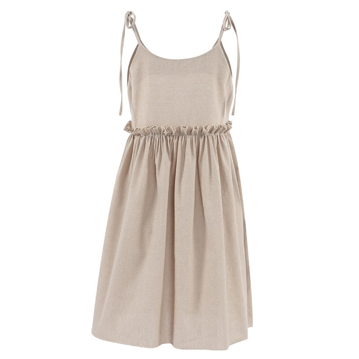 Brillar | Falda con tirantes de algodón y lino