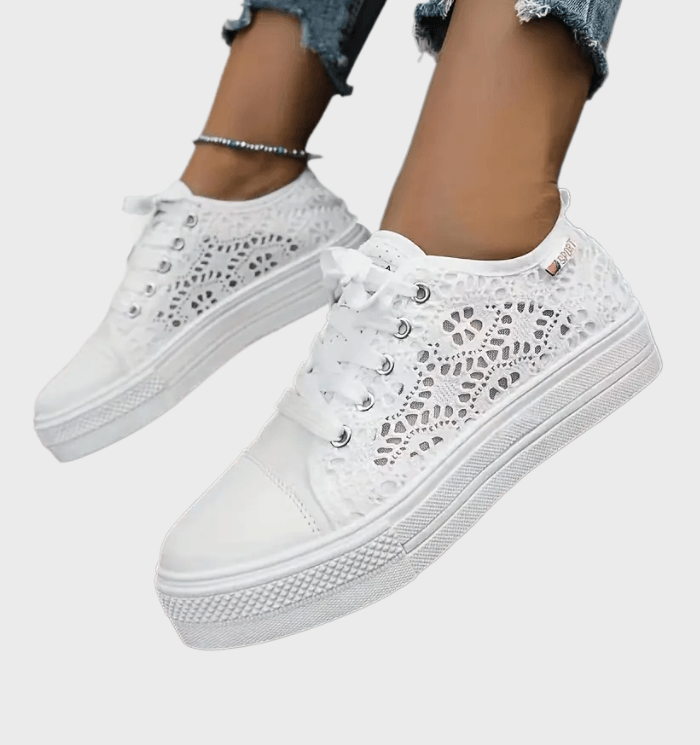 Out-Shine | Stylish Low Cut Lace Sneakers With Side Details And Secure Fit