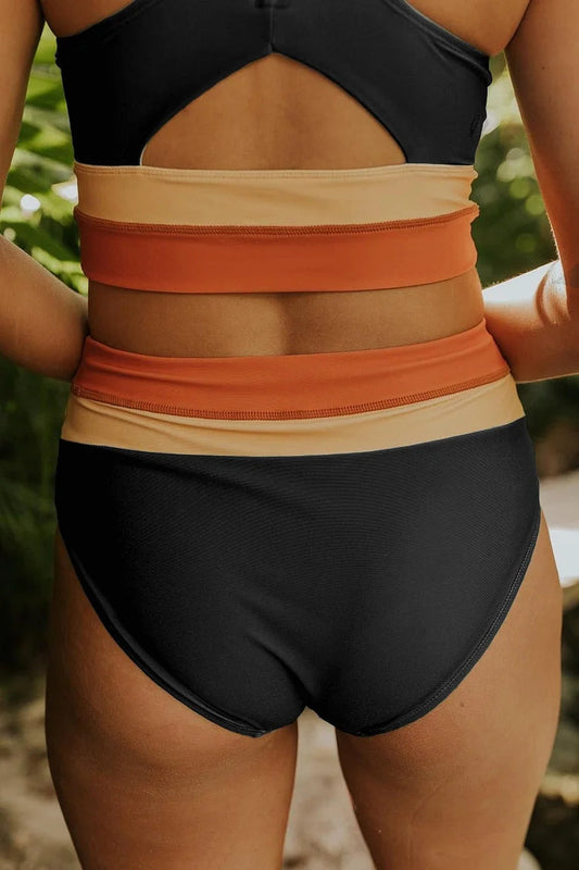 Out-Shine | Colorblock Cut Back Bikini Set