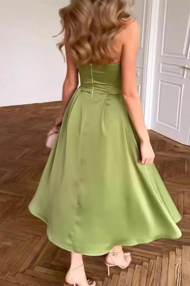 Out-Shine | Charm Strapless Sweetheart Midi Dress