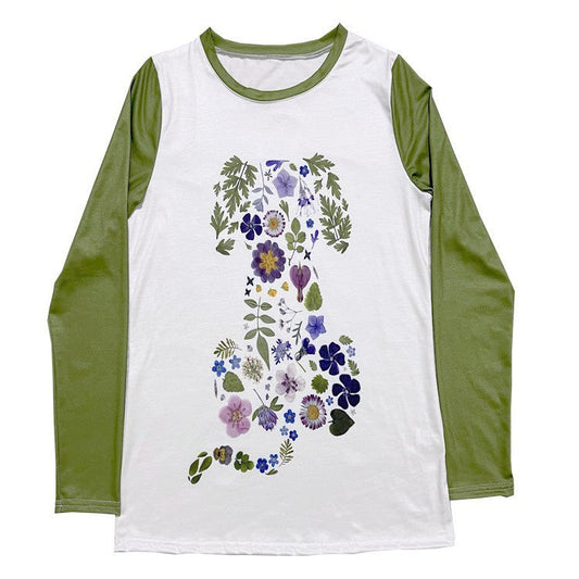 Out-Shine | Floral Round Neck T Shirt