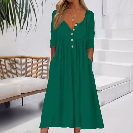 Out-Shine | Color Long Sleeve Dress