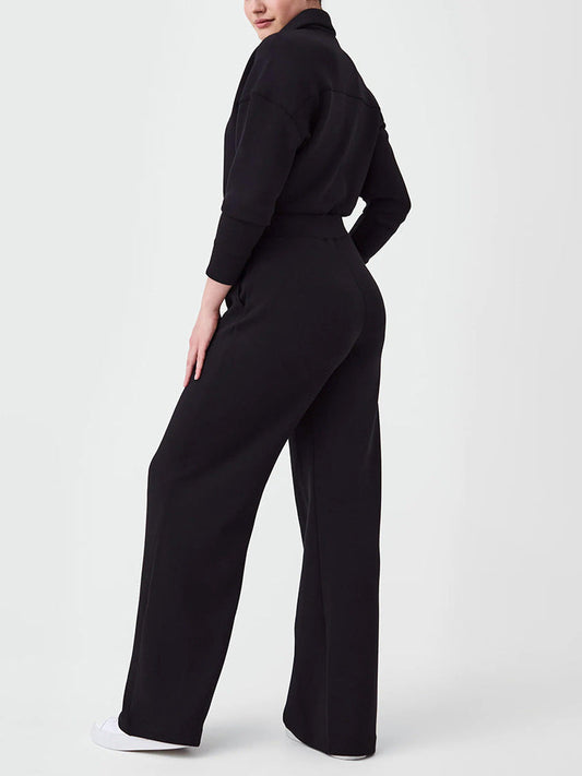 Out-Shine | Long Sleeve Wide Pants Jumpsuit