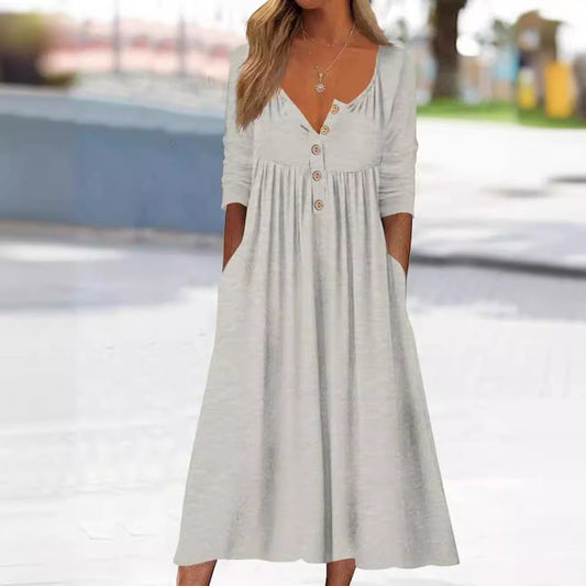 Out-Shine | Color Long Sleeve Dress