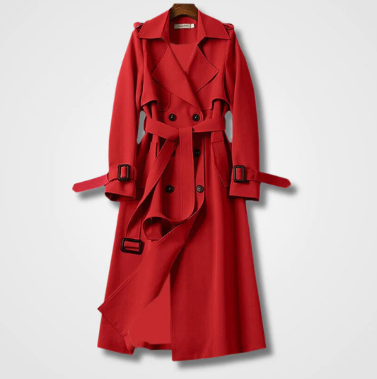 Red trench coat