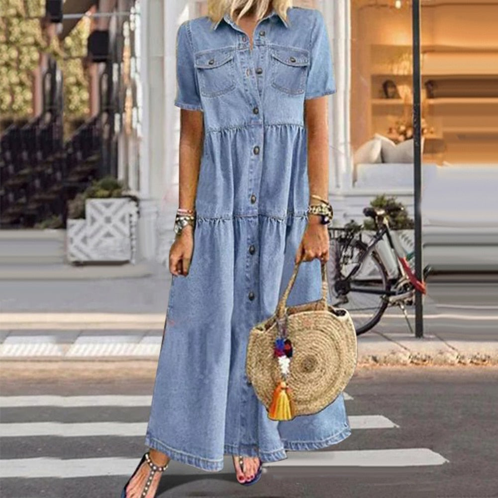 Out-Shine | Classic Denim Casual Dress