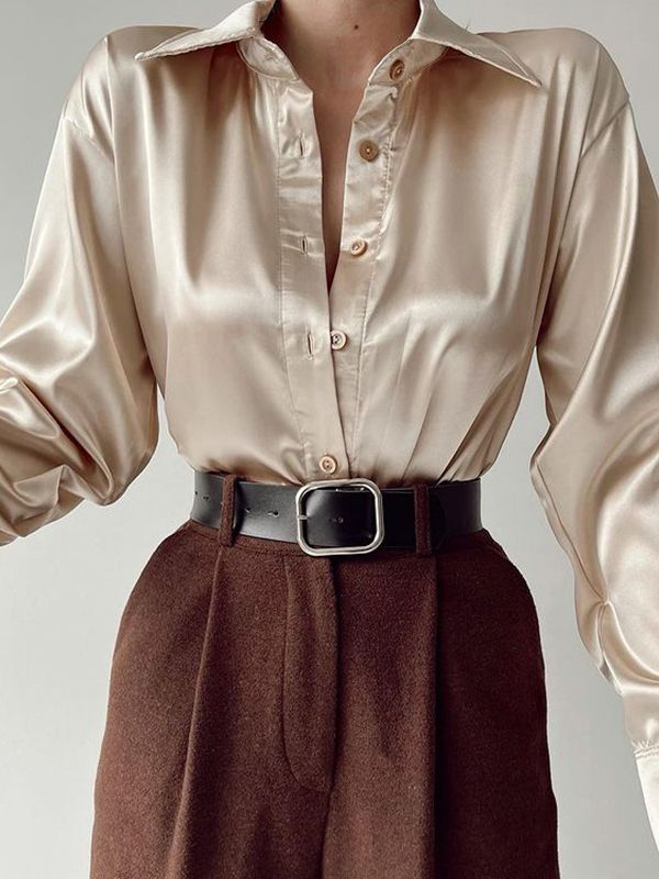 Out-Shine | Long Sleeve Blouse Satin For Women