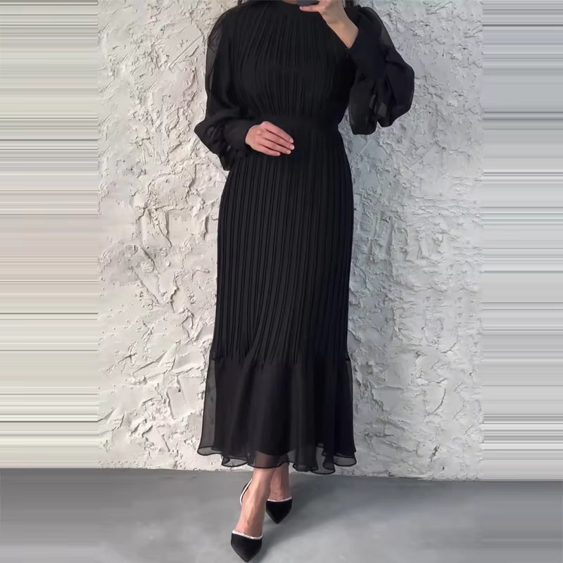 Out-Shine | Classic Pleated Midi Dress