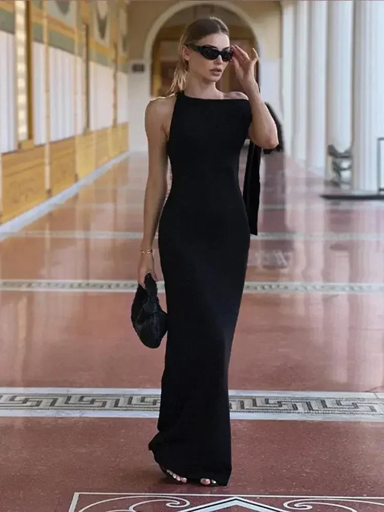 Out-Shine | Asymmetrical Band Maxi Dress