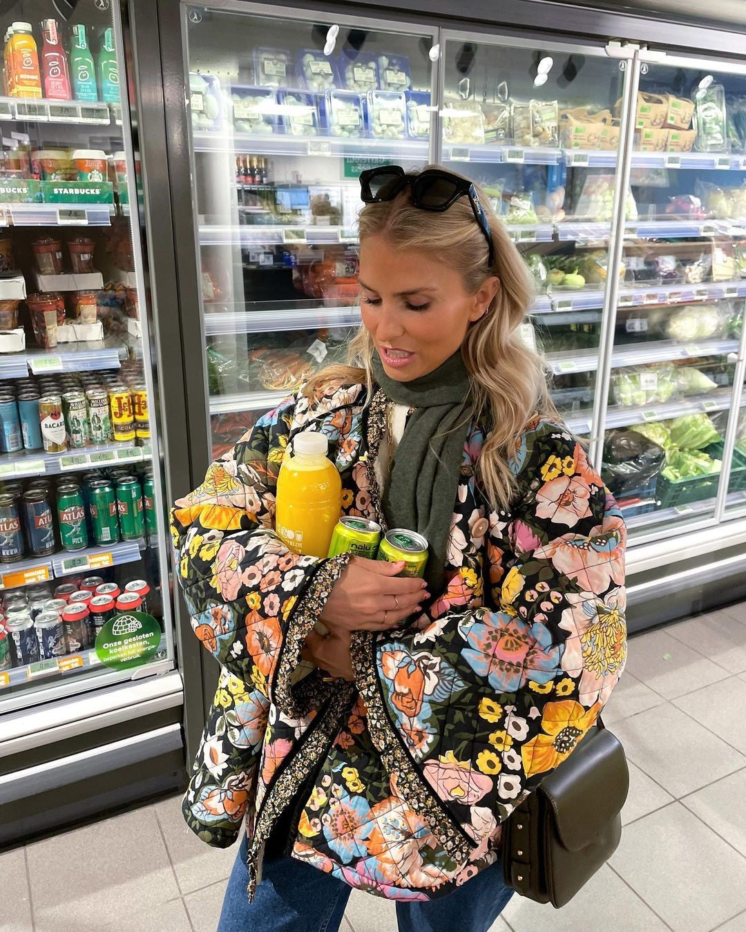 Out-Shine | Floral Reversible Jacket: Warmth and Style in One, Bohemian Design