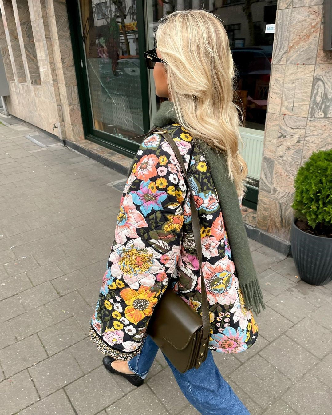 Out-Shine | Floral Reversible Jacket: Warmth and Style in One, Bohemian Design