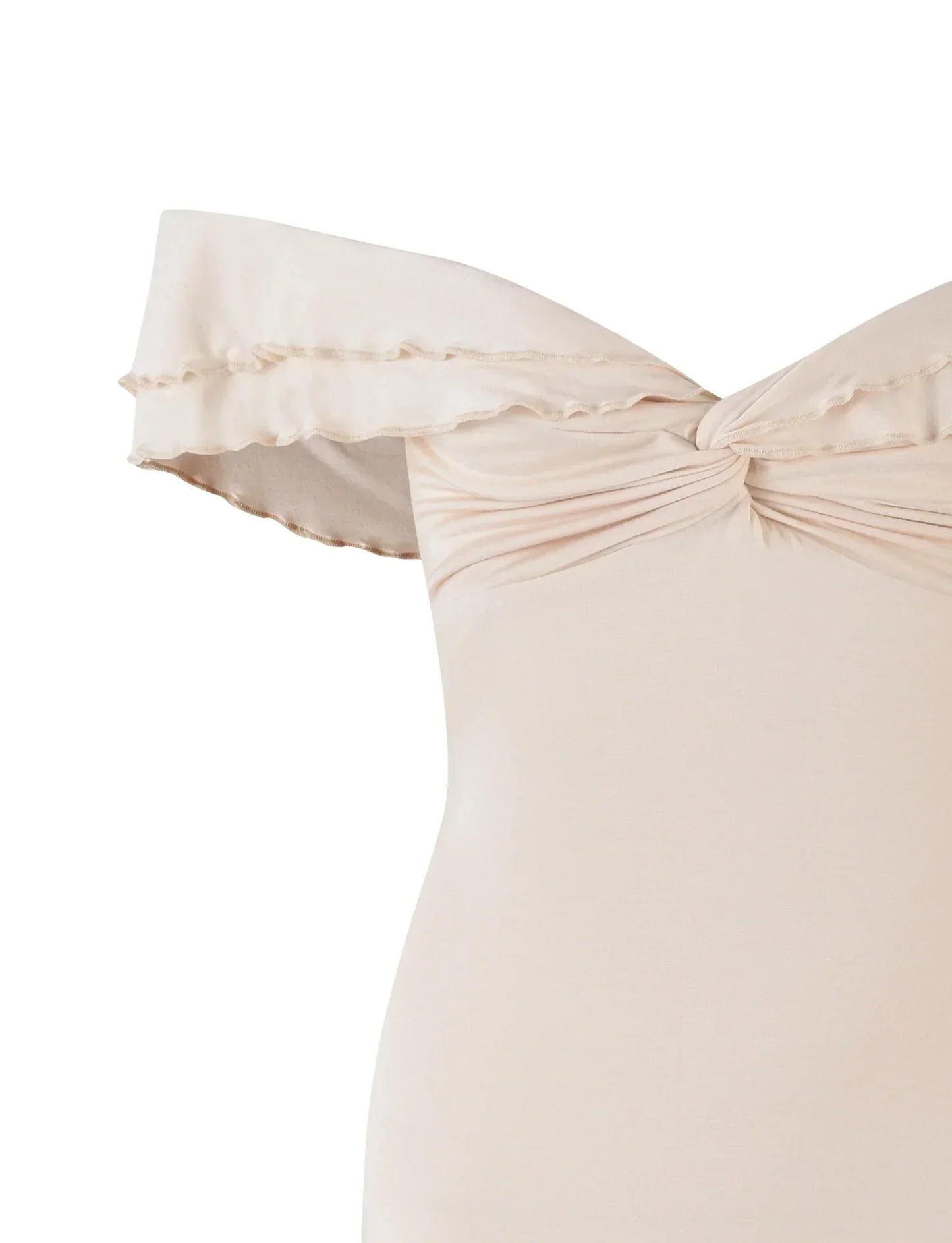 Deslumbra | Minivestido beige nieve