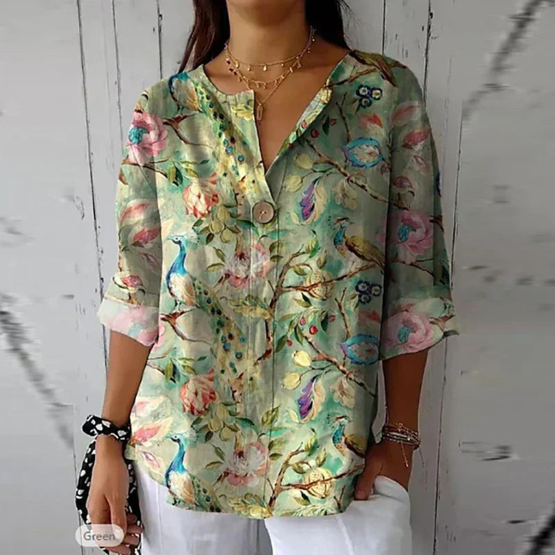 Out-Shine | Floral Print Spring Blouse
