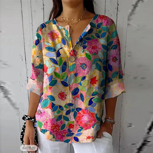 Out-Shine | Floral Print Spring Blouse