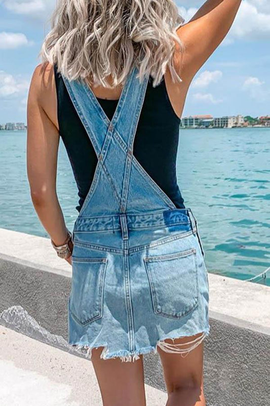 Out-Shine | Denim Casual Overall Mini Dress