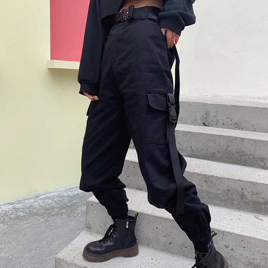 Out-Shine | Pants Highband Elastic Cargo Pants