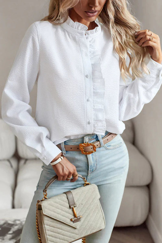 Out-Shine | It Last Ruffled Long Sleeve Top 4 Colors