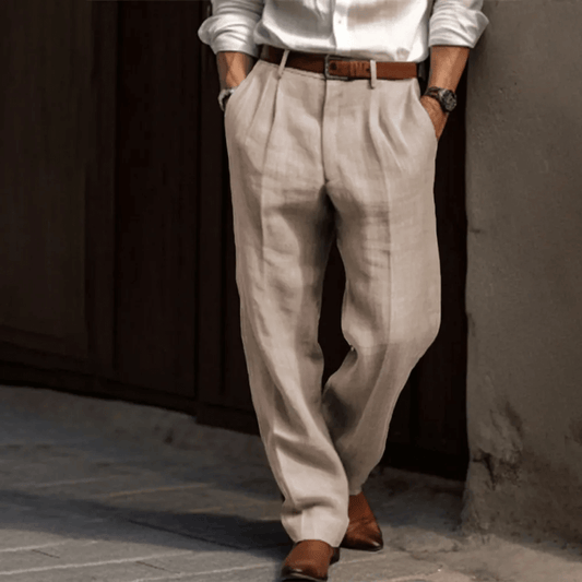 Out-Shine | Beautiful Retro Linen Pants In Wide Cut Style