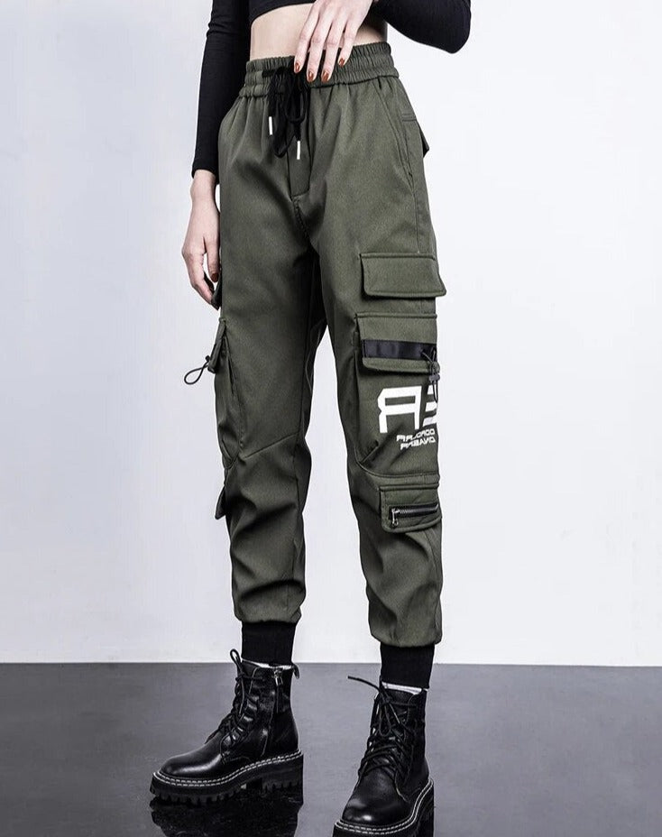 Out-Shine | Pants High-Waist Cargo Pants With Bags