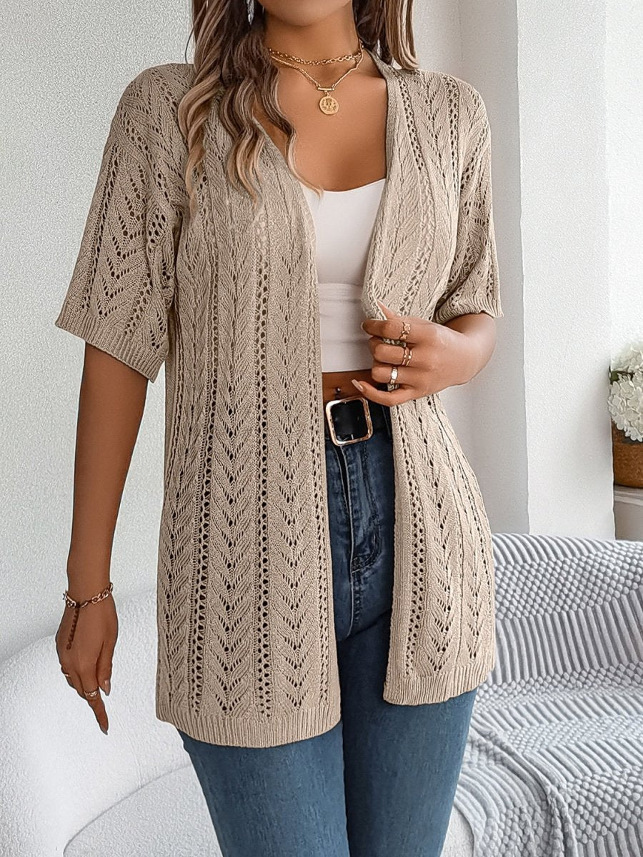 Out-Shine | Semi - warm Openwork Knit Jacket
