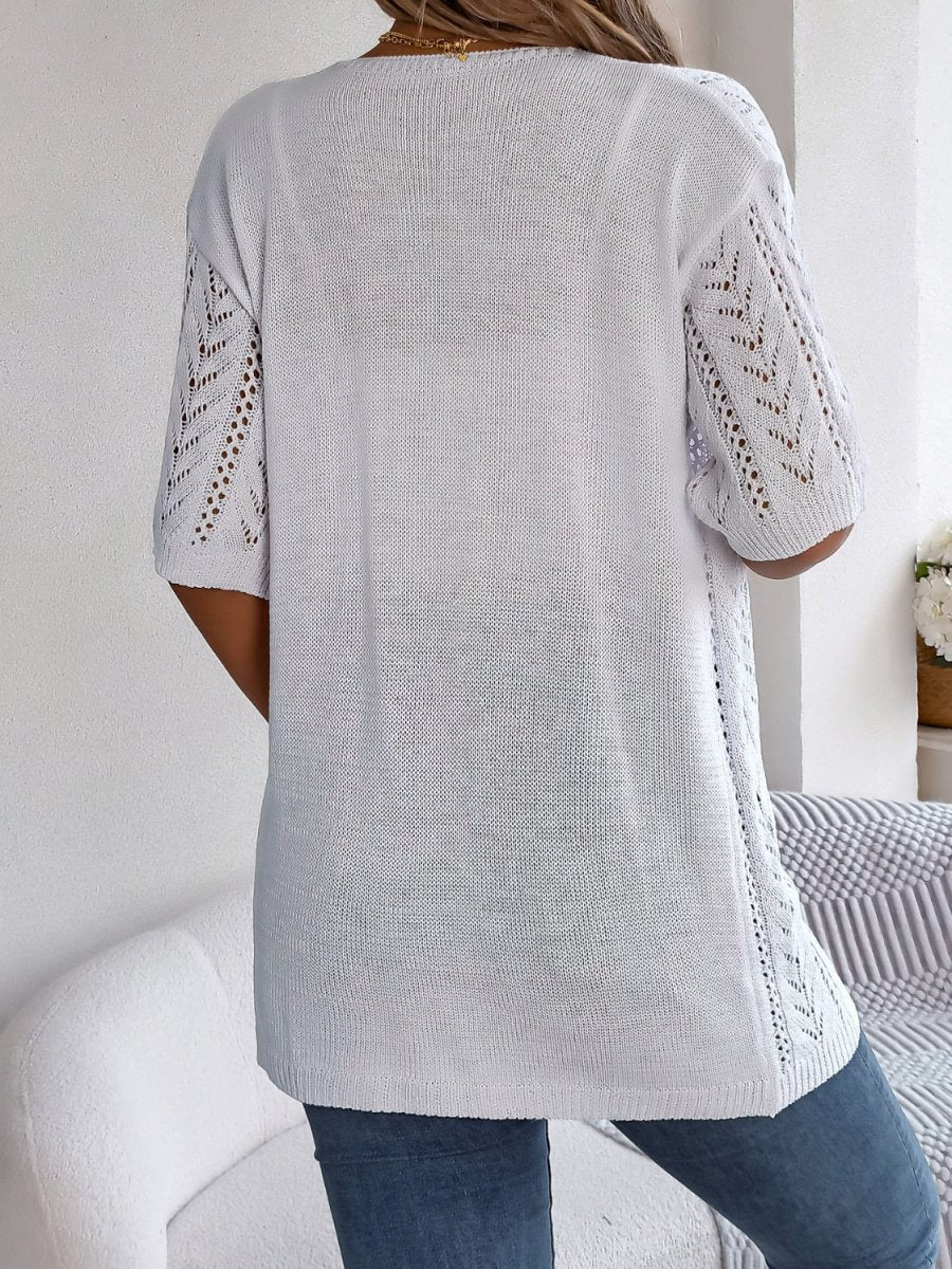 Out-Shine | Semi - warm Openwork Knit Jacket