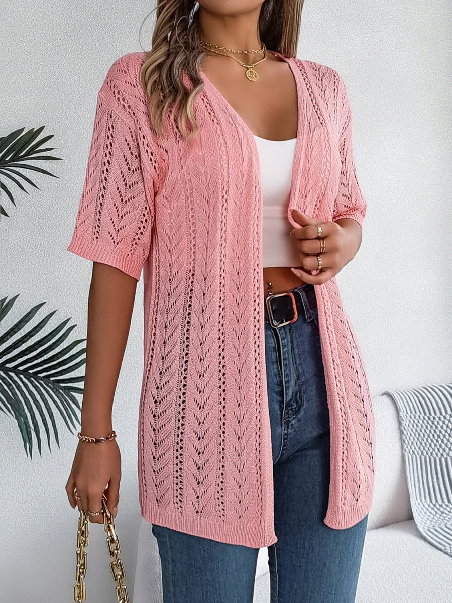 Out-Shine | Semi - warm Openwork Knit Jacket