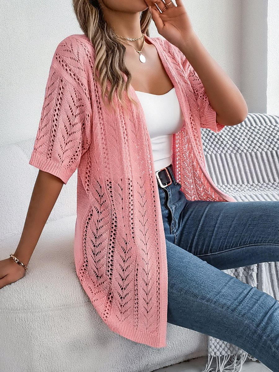 Out-Shine | Semi - warm Openwork Knit Jacket