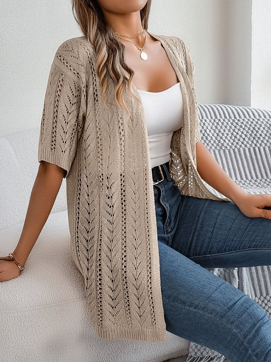 Out-Shine | Semi - warm Openwork Knit Jacket