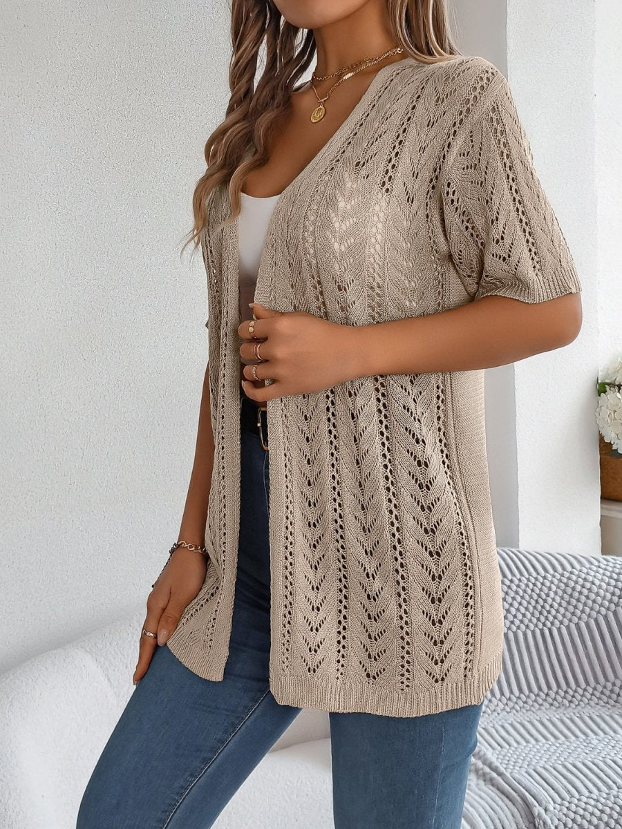Out-Shine | Semi - warm Openwork Knit Jacket