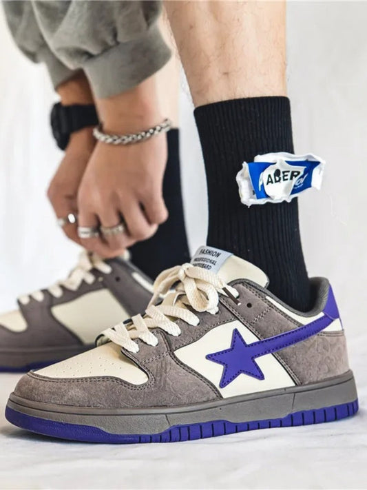 Brilla con luz propia | Zapatillas unisex de skate estilo estrella