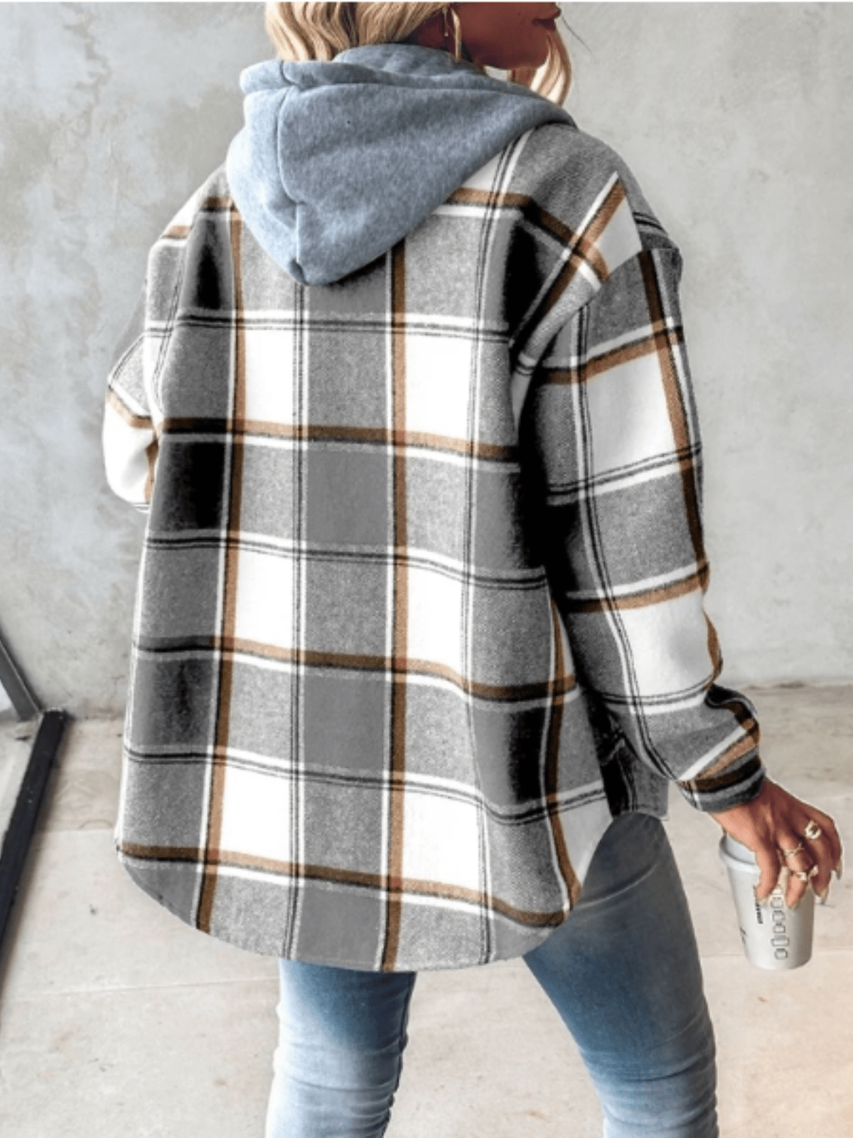 Out-Shine | Casual Flannel Hooded Sweatshirt
