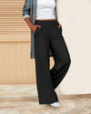 Out-Shine | Soft Casual Wide Pants With Elastic Waistband And Pockets