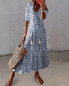 Out-Shine | Stylish Printed Long Dress For Women